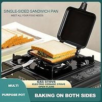 1pc Sandwich Maker Non-stick Grilled Sandwich Double Sided Frying Pan, Bread Toast Breakfast Pan Omelette Pan Outdoor Camping Baking Pan Kitchen Supplies Lightinthebox