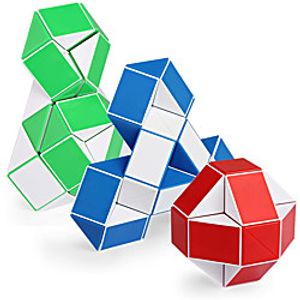 3PCS Large Size Fidget Snake Cube Twist Puzzle Magic Snake Sensory Toys Collection Brain Teaser Stocking Stuffers Party Favors Game Goodie Bags Fillers for Kids Adults Teens miniinthebox