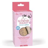 Schesir Baby Cat Can Wet Food Multipack Mousse & Fillets - Chicken With Salmon & Chicken Liver - 165g