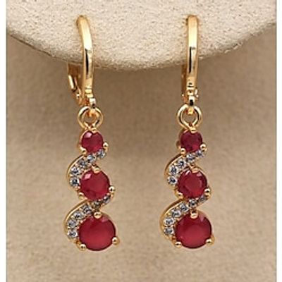 Women's Drop Earrings Earrings Vintage Style Joy Elegant Vintage Fashion Luxury Sweet Earrings Jewelry White  Light Red  Green For Wedding Halloween Gift 1 Pair Lightinthebox