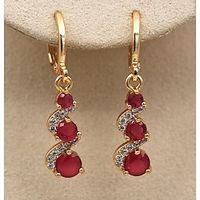 Women's Drop Earrings Earrings Vintage Style Joy Elegant Vintage Fashion Luxury Sweet Earrings Jewelry White  Light Red  Green For Wedding Halloween Gift 1 Pair Lightinthebox - thumbnail