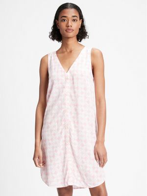 Sleeveless Button-Front Shift Dress Sleeveless Button-Front Shift Dress