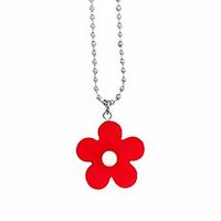 clay flowers pendant necklace boho colorful silicone daisy flower necklace sweet cute bohemian clavicle necklaces for women girls jewelry-red Lightinthebox - thumbnail