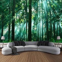 Forest Green Hanging Tapestry Wall Art Large Tapestry Mural Decor Photograph Backdrop Blanket Curtain Home Bedroom Living Room Decoration Lightinthebox