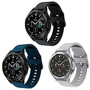 bands compatible with samsung galaxy watch 4 classic band 42mm 46mm  4 40mm 44mm men women silicone 20mm strap replacement of samsung watch 4 bands (3 pack) Lightinthebox