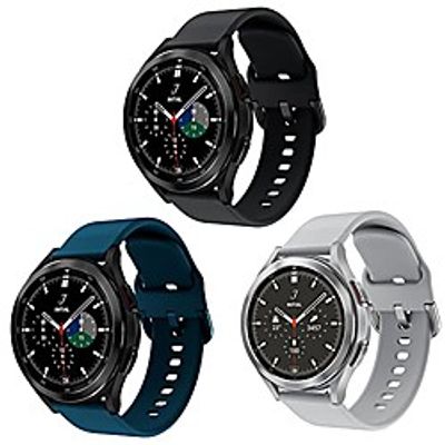 bands compatible with samsung galaxy watch 4 classic band 42mm 46mm  4 40mm 44mm men women silicone 20mm strap replacement of samsung watch 4 bands (3 pack) Lightinthebox