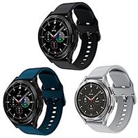 bands compatible with samsung galaxy watch 4 classic band 42mm 46mm  4 40mm 44mm men women silicone 20mm strap replacement of samsung watch 4 bands (3 pack) Lightinthebox - thumbnail