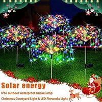2 Packs 8 Modes Decorative Landscape Light, 90120150200 LED Copper Wire Waterproof Solar Courtyard Fireworks Lamp, Outdoor Solar Garden Lights, Outdoor DIY Lights, For Garden Pathway Lawn Decor Lightinthebox - thumbnail