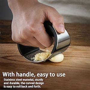Stainless Steel Garlic Press Manual Garlic Mincer Chopping Garlic Tools Curve Fruit Vegetable Tools Kitchen Gadgets miniinthebox