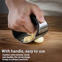 Stainless Steel Garlic Press Manual Garlic Mincer Chopping Garlic Tools Curve Fruit Vegetable Tools Kitchen Gadgets miniinthebox - thumbnail