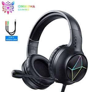 Onikuma X35 Headset Wired Headphones For Switch Stereo RGB Gaming Headset Over Ear Earphones With HD Mic For PS4 PS5 Xbox Games Lightinthebox