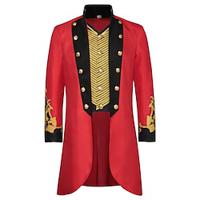 Retro Vintage Punk Gothic Medieval Steampunk Cosplay Costume Cloak Tuxedo Tailcoat Prince Gentleman Men's Halloween Party / Evening Coat Lightinthebox