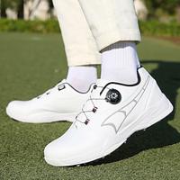 Men's Sneakers Casual Shoes White Shoes Golf Sporty Casual Outdoor Daily Microfiber Comfortable Slip Resistant Lace-up Black White Summer Spring Lightinthebox