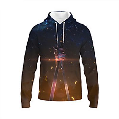 Inspired by SAO Swords Art Online Yuuki Asuna Kirigaya Kazuto Hoodie Anime 100% Polyester Pattern Harajuku Graphic Kawaii Hoodie For Unisex  Couple's Lightinthebox