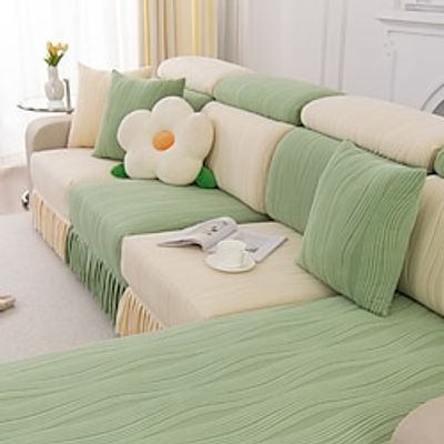 Spandex Couch Seat Covers Jacquard Sectional Sofa Cover Anti-Scratch For Dogs Pet, Slipcovers For Love Seat, L Shaped,3 Seater, U Shaped, Arm Chair Washable Couch Protector Lightinthebox