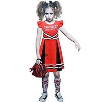 Kids Girls' Halloween Dress Letter A Line Dress Knee-length Dress Party Short Sleeve Beautiful Dress 3-10 Years Spring Red Lightinthebox - thumbnail