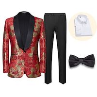 Retro Vintage Rococo Baroque 1980s Suits  Blazers Gentleman Men's Cosplay Costume Masquerade Party  Evening Coat Lightinthebox - thumbnail
