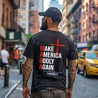 Make America Godly Again Tee Men's Graphic Cotton T Shirt Sports Classic Shirt Short Sleeve Comfortable Tee Street Holiday Summer Fashion Designer Clothing Lightinthebox