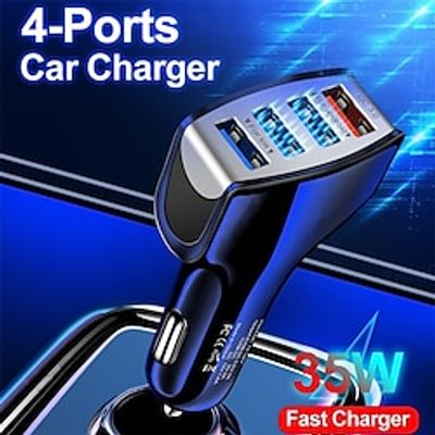Quick Charge 3.0 Car Charger 4 Ports Fast charging Car phone Charger miniinthebox Quick Charge 3.0 Car Charger 4 Ports Fast charging Car phone Charger miniinthebox