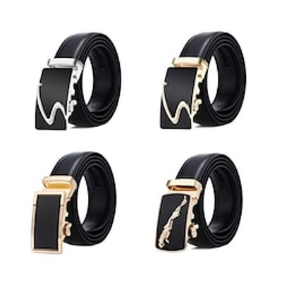 Men Belt Male Genuine Leather Belt Men Strap Belts For Men Automatic Buckle Black Men's Belts Cummerbunds cinturon hombre Lightinthebox