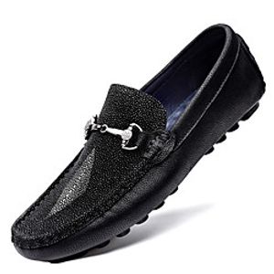 Men's Loafers  Slip-Ons Leather Shoes Tassel Loafers Dress Loafers Business Casual Classic Daily Party  Evening Nappa Leather Cowhide Non-slipping Wear Proof Booties / Ankle Boots Black Spring miniinthebox