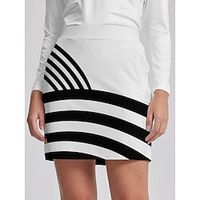 Women's Golf Skirts White Skirt Bottoms Stripe Stripes Fall Winter Ladies Golf Attire Clothes Outfits Wear Apparel Lightinthebox - thumbnail