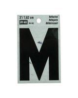 HY-KO 3 inch Black Reflective Letter M