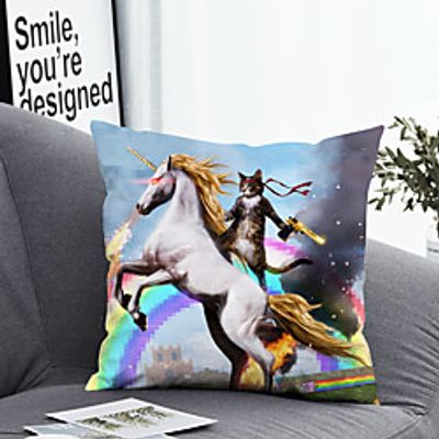 1 Pc Polyester Pillow Cover Animal Geometric 3D Simple Square Zipper Traditional Classic miniinthebox