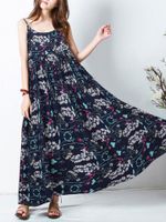 Baggy Floral Printed Strap Dress