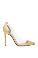 Metallic Gold Plexi Pumps - thumbnail