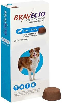 Bravecto For Dogs 20 - 40 Kg Tablet 1000Mg