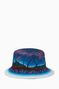 Bucket Hat in Nuit A Maui-print Cotton Twill