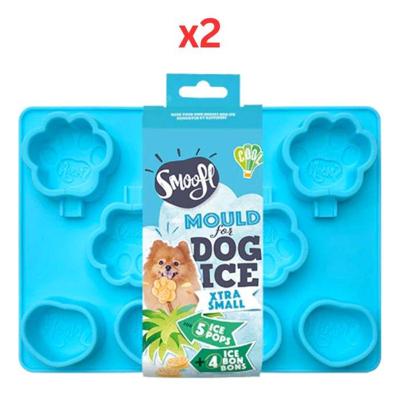 Smoofl Ice Mould for Extra Small Dog Treats Blue (Pack of 2)