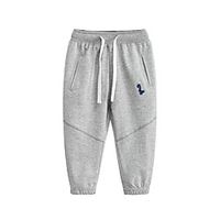 Kids Boys' Pants 1 PC Blue Wine Light gray Dinosaur Solid Colored Logo Embroidered Basic Streetwear Maxi 2-8 Years miniinthebox - thumbnail