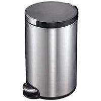 EKO Artistic Stainless Steel Round Step Waste Bin with Soft Close Lid, 30-Liter (ALEK30)