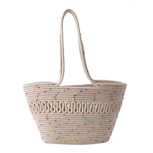 Women's Tote Straw Daily Large Capacity Geometric Black Rainbow Lightinthebox