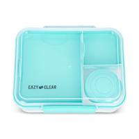 Eazy Kids 3 - 4 - 5 Compartment Convertible 1650ml Bento Lunch Box with 150ml Gravy Bowl - Green