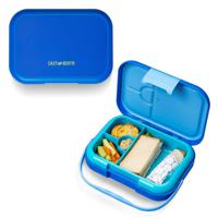 Eazy Kids 4 Compartment Bento Lunch Box - Mat Blue - thumbnail