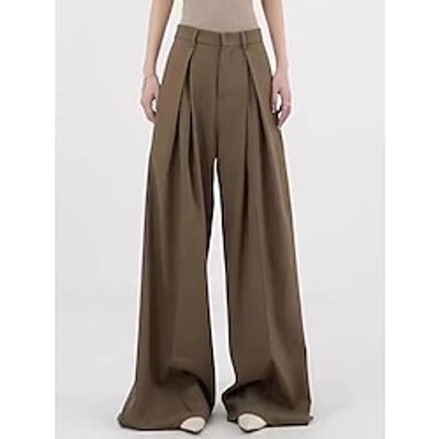 Women's Wide Leg Full Length Fashion Streetwear Street Daily Black Khaki S M Fall Winter Lightinthebox Women's Wide Leg Full Length Fashion Streetwear Street Daily Black Khaki S M Fall Winter Lightinthebox