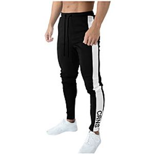 Men's Athleisure Sports Outdoor Sports Casual Sports Pants Sweatpants Pants Color Block Full Length Patchwork Light Grey Black Dark Gray Lightinthebox