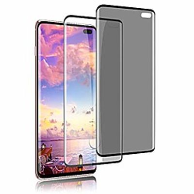 [11] galaxy s10 plus hd/privacy tempered glass screen protector support fingerprint unlock 9h hardness strong self-repair privacy screen protector for samsung galaxy s10 plus/s10 (6.4'') miniinthebox