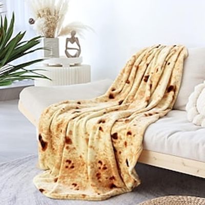 Creative and Fun Big Cake Pizza Blanket Flannel Blanket Rolls Blanket Midday Sleep Cover Blanket Plush Fruit Blanket Warm Blanket Nap Blanket Lightinthebox