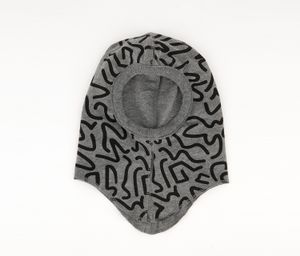Toddlers Boys Allover Print Design Balaclava  Grey/Black