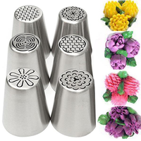 6Pcs DIY Baking Tools Russian Tulip