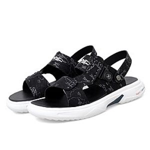 Men's Sandals Casual Classic Daily Outdoor PU Black Gray Spring Summer Lightinthebox