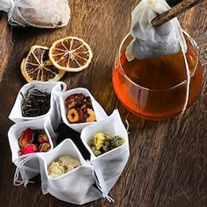 100Pcs Food Grade Non-woven Fabric Tea Bags Tea Filter Bags for Spice Disposable Tea Bags Heal Seal Spice Filters Teabags Lightinthebox