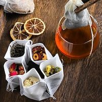 100Pcs Food Grade Non-woven Fabric Tea Bags Tea Filter Bags for Spice Disposable Tea Bags Heal Seal Spice Filters Teabags Lightinthebox - thumbnail