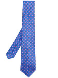 Canali micro-print tie - Blue