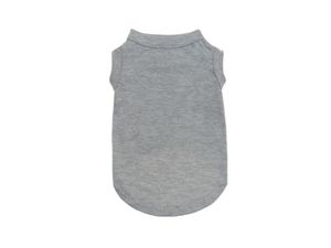 Pets Club Cotton Plain Dog Cloth Summer T-shirt Gray - XL