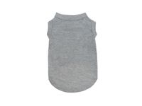 Pets Club Cotton Plain Dog Cloth Summer T-shirt Gray - XL - thumbnail